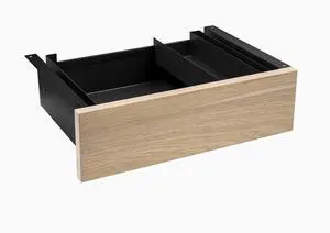 Desky Minimal Under Desk Drawer - Classic Oak Laminate / Black
