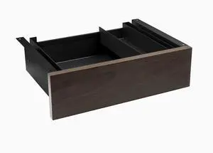 Desky Minimal Under Desk Drawer - Burnished Wood Laminate / Black