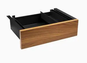 Desky Minimal Under Desk Drawer - Prime Oak Laminate / Black