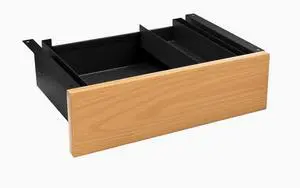 Desky Minimal Under Desk Drawer - Select Beech Laminate / Black