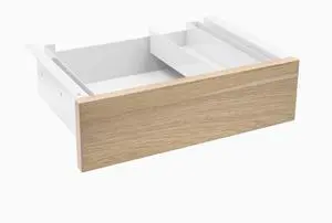 Desky Minimal Under Desk Drawer - Classic Oak Laminate / White