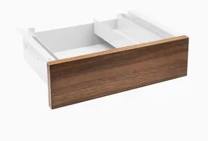 Desky Minimal Under Desk Drawer - Jarrah Legno Laminate / White