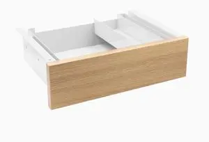 Desky Minimal Under Desk Drawer - Sublime Teak Laminate / White