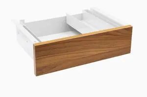 Desky Minimal Under Desk Drawer - Prime Oak Laminate / White