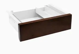 Desky Minimal Under Desk Drawer - Dark Walnut Rubberwood / White