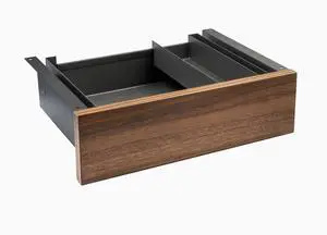 Desky Minimal Under Desk Drawer - Jarrah Legno Laminate / Space Grey