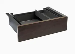 Desky Minimal Under Desk Drawer - Burnished Wood Laminate / Space Grey