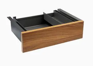 Desky Minimal Under Desk Drawer - Prime Oak Laminate / Space Grey