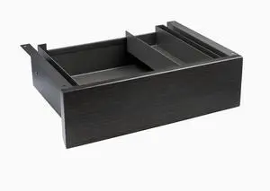 Desky Minimal Under Desk Drawer - Dark Bamboo / Space Grey