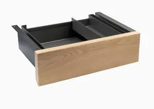 Desky Minimal Under Desk Drawer - White Ash Hardwood / Space Grey