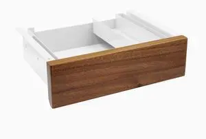 Desky Minimal Under Desk Drawer - Saman Hardwood / White