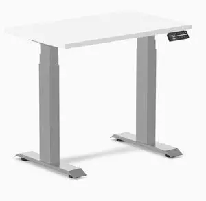 Desky Dual Mini Sit Stand Desk - White / 32 x 20 inches / Grey Desky Dual Mini Sit Stand Desk - White / 32 x 20 inches / Grey
