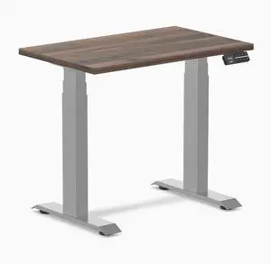 Desky Dual Mini Sit Stand Desk - Jarrah Legno / 32 x 20 inches / Grey Desky Dual Mini Sit Stand Desk - Jarrah Legno / 32 x 20 inches / Grey