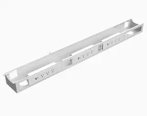 Quad Frame Channel + Mounting Brackets - 9 Plugs / White Quad Frame Channel + Mounting Brackets - 9 Plugs / White