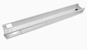 Quad Frame Channel + Mounting Brackets - 0 Plugs / White Quad Frame Channel + Mounting Brackets - 0 Plugs / White