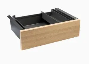 Desky Minimal Under Desk Drawer - Sublime Teak Laminate / Space Grey Desky Minimal Under Desk Drawer - Sublime Teak Laminate / Space Grey