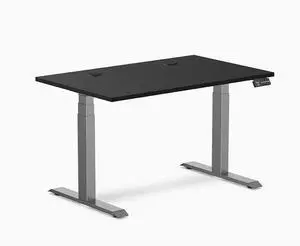 Desky Dual Laminate Sit Stand Desk - Black / 47.2 x 29.5 in / Space Gray Desky Dual Laminate Sit Stand Desk - Black / 47.2 x 29.5 in / Space Gray