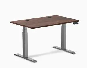 Desky Dual Softwood Sit Stand Desk - American Rustic Pine / 48 x 30 inches with Grommets / Space Grey Desky Dual Softwood Sit Stand Desk - American Rustic Pine / 48 x 30 inches with Grommets / Space Grey