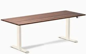 Desky Dual Hardwood Sit Stand Desk - Walnut / 80 x 30 inches / Wheat Desky Dual Hardwood Sit Stand Desk - Walnut / 80 x 30 inches / Wheat