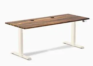 Desky Dual Hardwood Sit Stand Desk - Pheasantwood / 72 x 30 inches with Grommets / Wheat Desky Dual Hardwood Sit Stand Desk - Pheasantwood / 72 x 30 inches with Grommets / Wheat