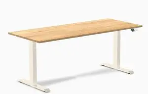 Desky Dual Hardwood Sit Stand Desk - White Oak / 72 x 30 inches / Wheat Desky Dual Hardwood Sit Stand Desk - White Oak / 72 x 30 inches / Wheat