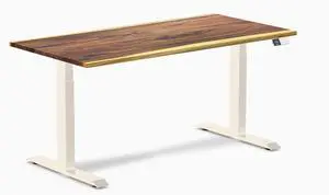 Desky Dual Hardwood Sit Stand Desk - Saman / 60 x 30 inches / Wheat Desky Dual Hardwood Sit Stand Desk - Saman / 60 x 30 inches / Wheat