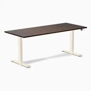 Desky Dual Rubberwood Sit Stand Desk - Dark Walnut / 72 x 30 inches / Wheat Desky Dual Rubberwood Sit Stand Desk - Dark Walnut / 72 x 30 inches / Wheat