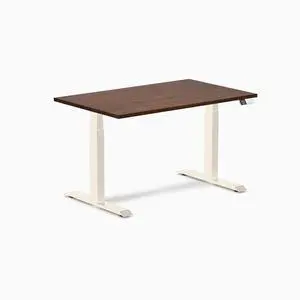 Desky Dual Rubberwood Sit Stand Desk - Red Walnut / 48 x 30 inches / Wheat Desky Dual Rubberwood Sit Stand Desk - Red Walnut / 48 x 30 inches / Wheat