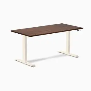 Desky Dual Rubberwood Sit Stand Desk - Red Walnut / 60 x 30 inches / Wheat Desky Dual Rubberwood Sit Stand Desk - Red Walnut / 60 x 30 inches / Wheat
