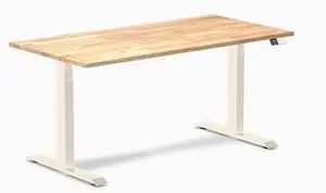 Desky Dual Rubberwood Sit Stand Desk - Natural Timber / 60 x 30 inches / Wheat Desky Dual Rubberwood Sit Stand Desk - Natural Timber / 60 x 30 inches / Wheat