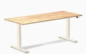 Desky Dual Rubberwood Sit Stand Desk - Natural Timber / 72 x 30 inches / Wheat Desky Dual Rubberwood Sit Stand Desk - Natural Timber / 72 x 30 inches / Wheat