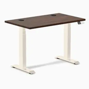 Desky Dual Mini Rubberwood Sit Stand Desk - Red Walnut / 40 x 24 inches with Grommets / Wheat Desky Dual Mini Rubberwood Sit Stand Desk - Red Walnut / 40 x 24 inches with Grommets / Wheat