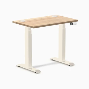 Desky Dual Mini Hardwood Sit Stand Desk - White Ash / 32 x 20 inches with Grommets / Wheat Desky Dual Mini Hardwood Sit Stand Desk - White Ash / 32 x 20 inches with Grommets / Wheat