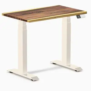 Desky Dual Mini Hardwood Sit Stand Desk - Saman / 32 x 20 inches / Wheat Desky Dual Mini Hardwood Sit Stand Desk - Saman / 32 x 20 inches / Wheat