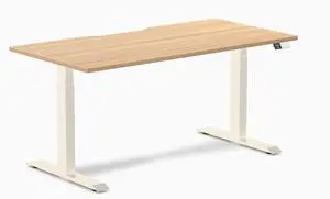 Desky Dual Scalloped Laminate Sit Stand Desk - Sublime Teak / 59.1 x 29.5 inches / Wheat Desky Dual Scalloped Laminate Sit Stand Desk - Sublime Teak / 59.1 x 29.5 inches / Wheat