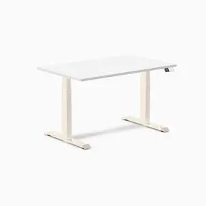 Desky Dual Laminate Sit Stand Desk - White / 47.2 x 29.5 inches / Wheat Desky Dual Laminate Sit Stand Desk - White / 47.2 x 29.5 inches / Wheat