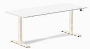 Desky Dual Laminate Sit Stand Desk - White / 70.9 x 29.5 inches / Wheat Desky Dual Laminate Sit Stand Desk - White / 70.9 x 29.5 inches / Wheat
