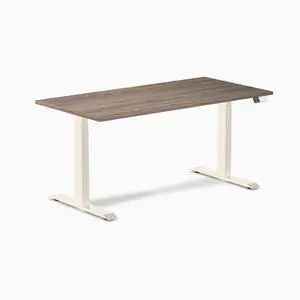 Desky Dual Laminate Sit Stand Desk - Natural Walnut / 59.1 x 29.5 inches / Wheat Desky Dual Laminate Sit Stand Desk - Natural Walnut / 59.1 x 29.5 inches / Wheat