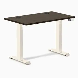 Desky Dual Mini Bamboo Sit Stand Desk - Dark Bamboo / 40 x 24 inches with Grommets / Wheat Desky Dual Mini Bamboo Sit Stand Desk - Dark Bamboo / 40 x 24 inches with Grommets / Wheat