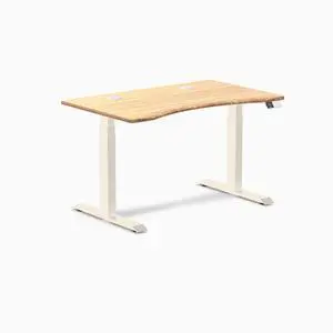 Desky Dual Ergo Edge Sit Stand Desk - Bamboo / 47.2 x 29.5 inches with Grommets / Wheat Desky Dual Ergo Edge Sit Stand Desk - Bamboo / 47.2 x 29.5 inches with Grommets / Wheat