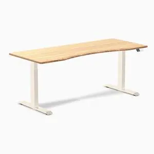 Desky Dual Ergo Edge Sit Stand Desk - Bamboo / 70.9 x 29.5 inches / Wheat Desky Dual Ergo Edge Sit Stand Desk - Bamboo / 70.9 x 29.5 inches / Wheat