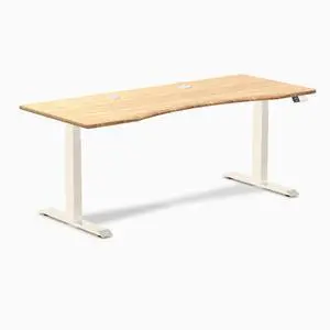 Desky Dual Ergo Edge Sit Stand Desk - Bamboo / 70.9 x 29.5 inches with Grommets / Wheat Desky Dual Ergo Edge Sit Stand Desk - Bamboo / 70.9 x 29.5 inches with Grommets / Wheat