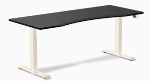 Desky Dual Ergo Edge Sit Stand Desk - Black / 70.9 x 29.5 inches / Wheat Desky Dual Ergo Edge Sit Stand Desk - Black / 70.9 x 29.5 inches / Wheat