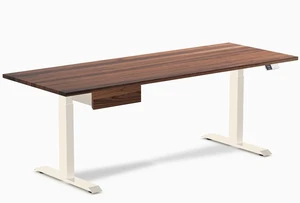 Desky Dual Hardwood Standing Desk With Drawer - Walnut / 80 x 30 inches / Wheat Desky Dual Hardwood Standing Desk With Drawer - Walnut / 80 x 30 inches / Wheat