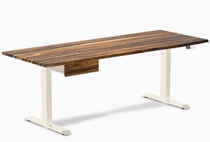 Desky Dual Hardwood Standing Desk With Drawer - Pheasantwood / 80 x 30 inches / Wheat Desky Dual Hardwood Standing Desk With Drawer - Pheasantwood / 80 x 30 inches / Wheat