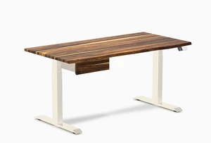Desky Dual Hardwood Standing Desk With Drawer - Pheasantwood / 60 x 30 inches / Wheat Desky Dual Hardwood Standing Desk With Drawer - Pheasantwood / 60 x 30 inches / Wheat