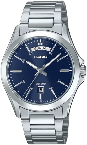 Casio Mens Blue Dial Analog Stainless Steel Watch - MTP-1370D-2A2VDF Casio Mens Blue Dial Analog Stainless Steel Watch - MTP-1370D-2A2VDF