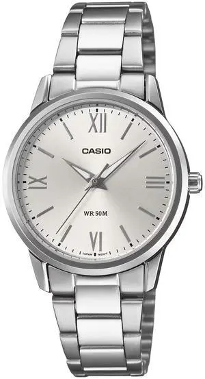 Casio Womens Silver Dial Stainless Steel Analog Dress Watch - LTP-1303DD-7AVDF Casio Womens Silver Dial Stainless Steel Analog Dress Watch - LTP-1303DD-7AVDF