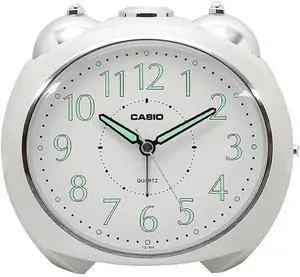 Casio White Analog Twin Bell Alarm Clock with Snooze and Dial Light - TQ-369-7D Casio White Analog Twin Bell Alarm Clock with Snooze and Dial Light - TQ-369-7D