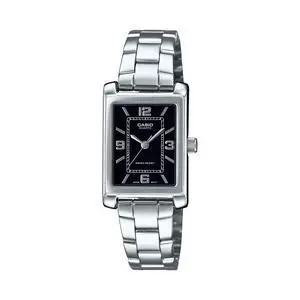 Casio Womens Black Analog Stainless Steel Bracelet - LTP-1234DD-1ADF Casio Womens Black Analog Stainless Steel Bracelet - LTP-1234DD-1ADF